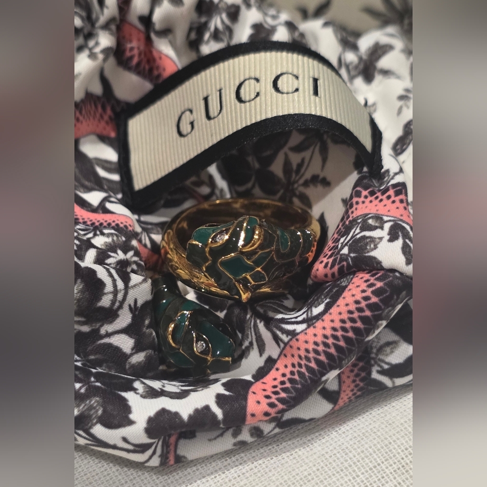 Gucci Tiger Head Ring, Box And Dustbag Size 8 - Picture 7 of 7